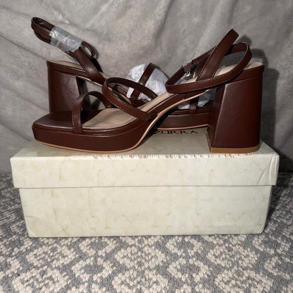 Women's Brown platform heels